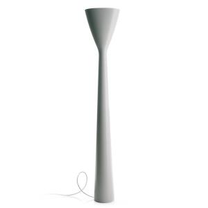 Luceplan Lámpara LED de pie Carrara con atenuador, blanco