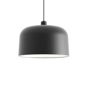 Luceplan Zile lámpara colgante negro mate, Ø 40 cm
