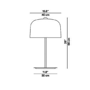 Luceplan lámpara de mesa gris paloma, altura 66 cm