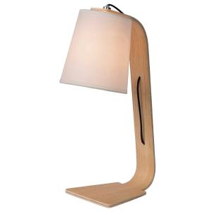 Lucide NORDIC lámpara de mesa de madera blanca con pantalla…