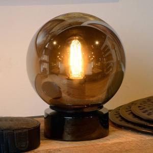 Lucide Jorit - lámpara de mesa de cristal con pantalla esfé…