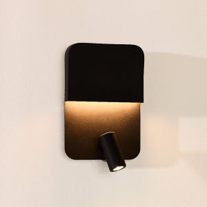 Lucide Boxer Aplique de pared LED con foco, negro