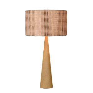 Lucide Lámpara de mesa Conos con base de madera de color cl…