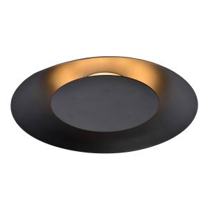 Lucide Plafón LED Foskal en negro, Ø 34,5 cm
