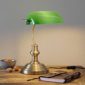 Markslöjd Lámpara de mesa Bankers 42 cm de alto, verde