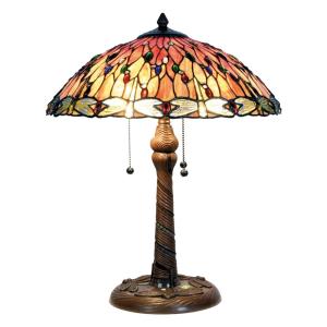 Clayre&Eef Fascinante lámp. mesa Bella en estilo Tiffany