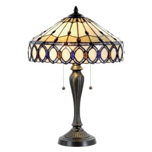 Clayre&Eef Lámpara de mesa Fiera en estilo Tiffany