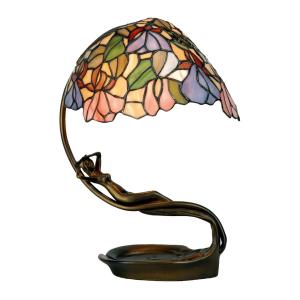 Clayre&Eef Excelente lámpara de mesa Eve de estilo Tiffany