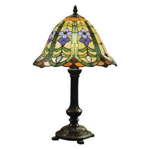 Clayre&Eef Lámpara de mesa florida Eleanor de estilo Tiffan…