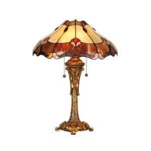 Clayre&Eef Bonita lámpara de mesa Cambria, estilo Tiffany