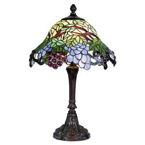 Clayre&Eef Colorida lámpara de mesa Lotta en estilo Tiffany