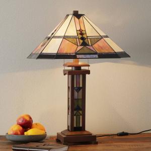 Clayre&Eef Lámpara de mesa Leondra en estilo Tiffany
