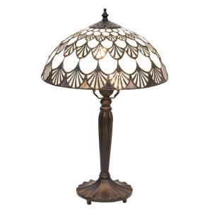 Clayre&Eef Lámpara de mesa 5998 diseño concha, look Tiffany…