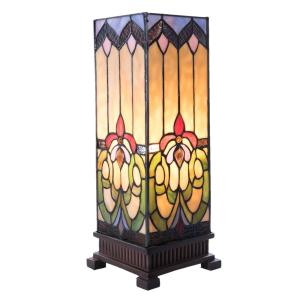 Clayre&Eef Lámpara de mesa 5907/5202 vidrio color Tiffany