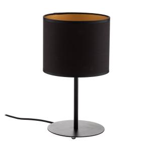 Luminex Lámpara de mesa Soho altura cilíndrica 34cm negro/o…
