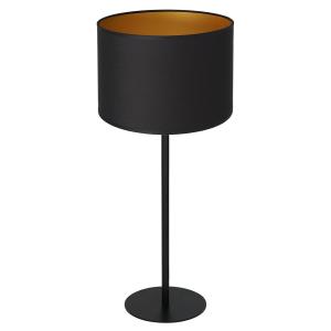 Luminex Lámpara de mesa Soho, cilíndrica 56cm negro/oro