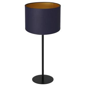 Luminex Lámpara de mesa Soho, altura cilíndrica 56cm azul/o…