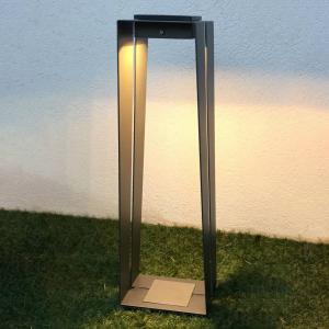 Les Jardins Farol LED solar Skaal de aluminio, 70 cm, gris