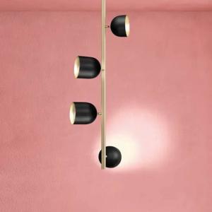 Marchetti Plafón LED Cúpula, vertical, 73 cm, negro