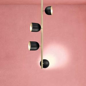 Marchetti Plafón LED Cúpula, vertical, 103cm, negro