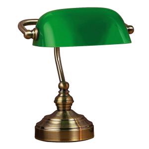 Markslöjd Lámpara de mesa Bankers, altura 25 cm verde