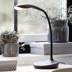 Markslöjd Lámpara de mesa LED Swan, negro