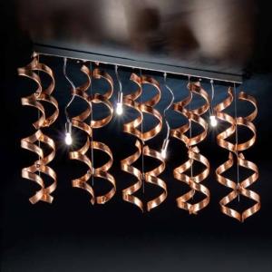 Metallux Lámpara de techo en espiral Copper