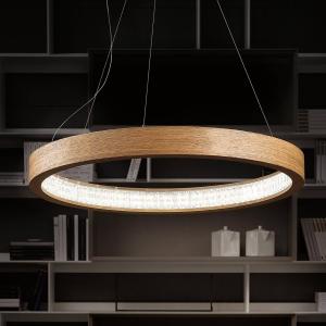 Masiero Lámpara colgante LED Libe Round natural, 90 cm