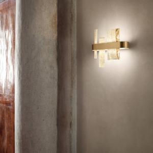 Masiero Lámpara de pared de diseño Honicé con LED, 37 cm