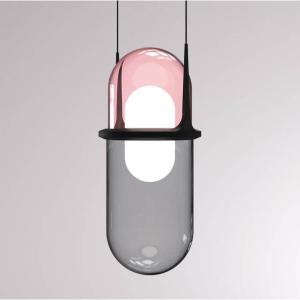 Molto Luce Pille lámpara colgante LED pink/gris