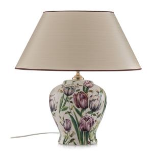 Menzel Living - lámpara de mesa con pie floral