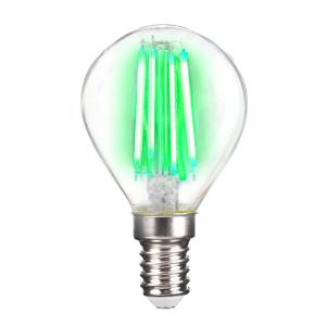 LIGHTME Bombilla LED E14 4W filamento, verde