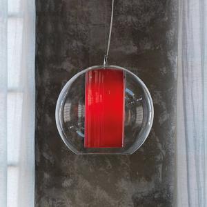 Modo Luce Bolla colgante plástico rojo Ø 40 cm
