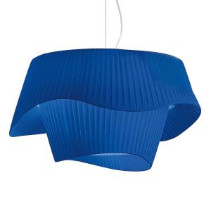 Modo Luce Cocó lámpara colgante textil Ø 80cm azul