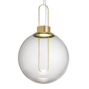 Modo Luce Orb lámpara colgante LED, latón, Ø 40 cm