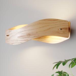quitani Lámpara de pared Lian de madera con LED atenuables