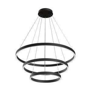 Maytoni Rim LED lámpara colgante, 840 3 aros negro