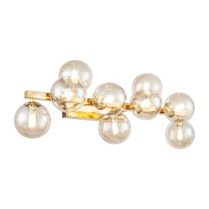 Maytoni Dallas aplique con 9 esferas de vidrio oro
