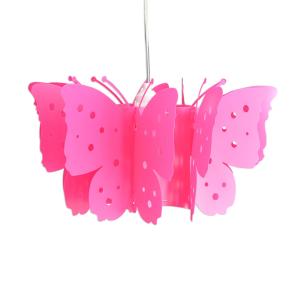 Näve Lámpara colgante Kizi en rosa con mariposas