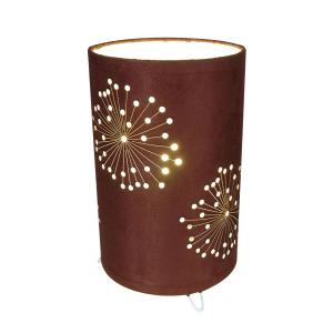 Näve Lámpara de mesa Aurona de tela marrón