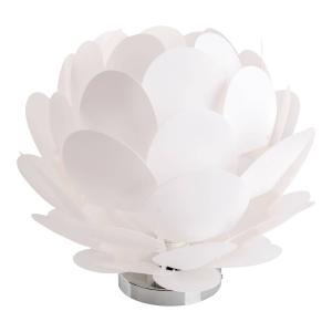 Näve Lámpara de mesa Fora en forma de flor, blanco