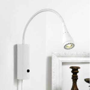Nordlux Lámpara de pared LED Mento, brazo flexible, blanco