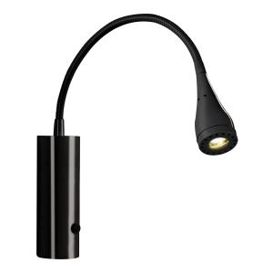 Nordlux Lámpara de pared LED Mento, brazo flexible, negro