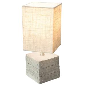 NOWA GmbH Lámpara de mesa Lisco, forma de caja, pie hormigó…