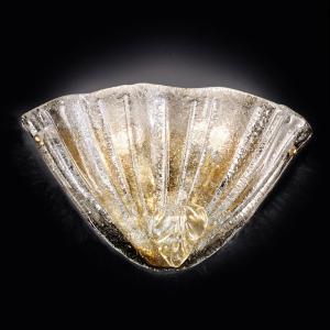 Novaresi Aplique Alba, vidrio, chapado oro de 24 quilates
