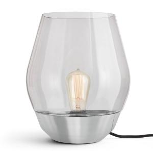New Works Bowl lámpara de mesa acero/vidrio humo