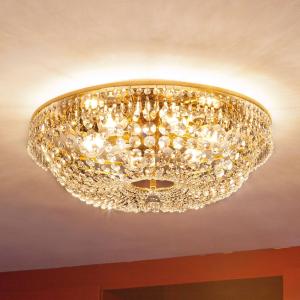 ORION Lámpara de techo cristal SHERATA redonda oro 55 cm