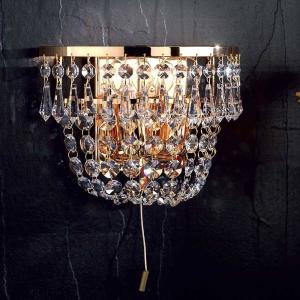 ORION Lámpara de pared de cristal dorada SHERATA