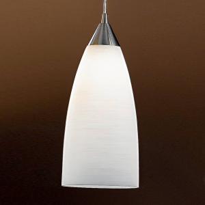 ORION Lámpara colgante Madina de vidrio, Ø 15 cm, blanco