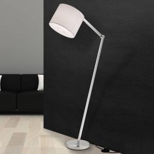 ORION Lámpara de pie Artak con pantalla de lino blanca